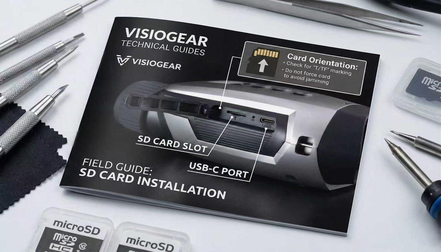 How to Insert an SD Card into Your VisioGear Device