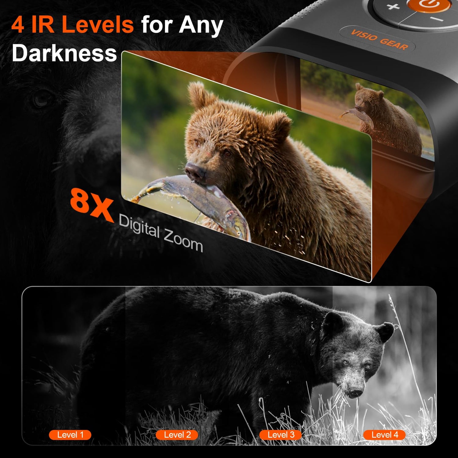 True 4K Night Vision Binoculars – Night Thunder X1 Night Vision Goggles for Adults with 3940ft Range, 64GB Card for Camping & Security