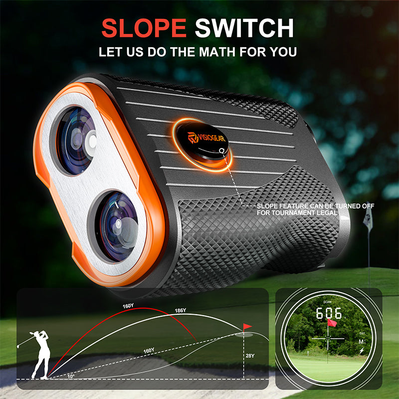 Golf Rangefinder with Slope, 1200 Yards Laser Range Finder for Golfer, 7X Magnification Range Finder Rechargeable Golf Accessories for Men