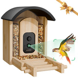 Bird Feeder with Camera, Smart Wild Bird Feeder for Outdoors with AI Identify, Solar Bird Feeder Watching Camera Auto Capture Birds