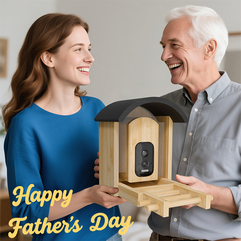 Bird Feeder with Camera, Smart Wild Bird Feeder for Outdoors with AI Identify, Solar Bird Feeder Watching Camera Auto Capture Birds