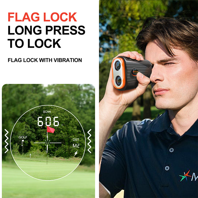 Golf Rangefinder with Slope, 1200 Yards Laser Range Finder for Golfer, 7X Magnification Range Finder Rechargeable Golf Accessories for Men