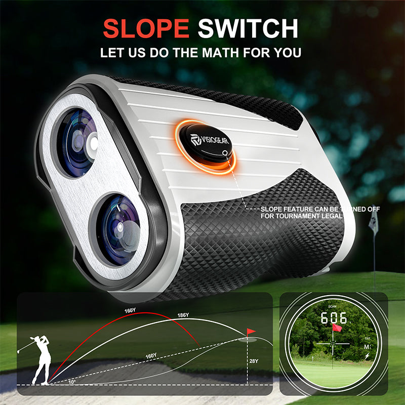 Golf Rangefinder with Slope, 1200 Yards Laser Range Finder for Golfer, 7X Magnification Range Finder Rechargeable Golf Accessories for Men