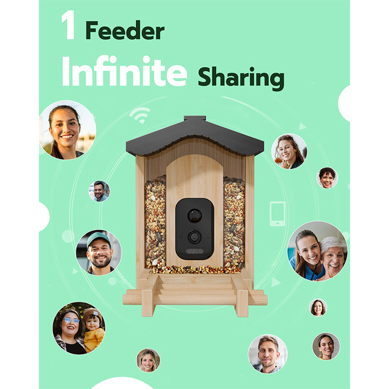 Bird Feeder with Camera, Smart Bird Feeder for Outdoors, Wild Birds Feeders with Solar Panel