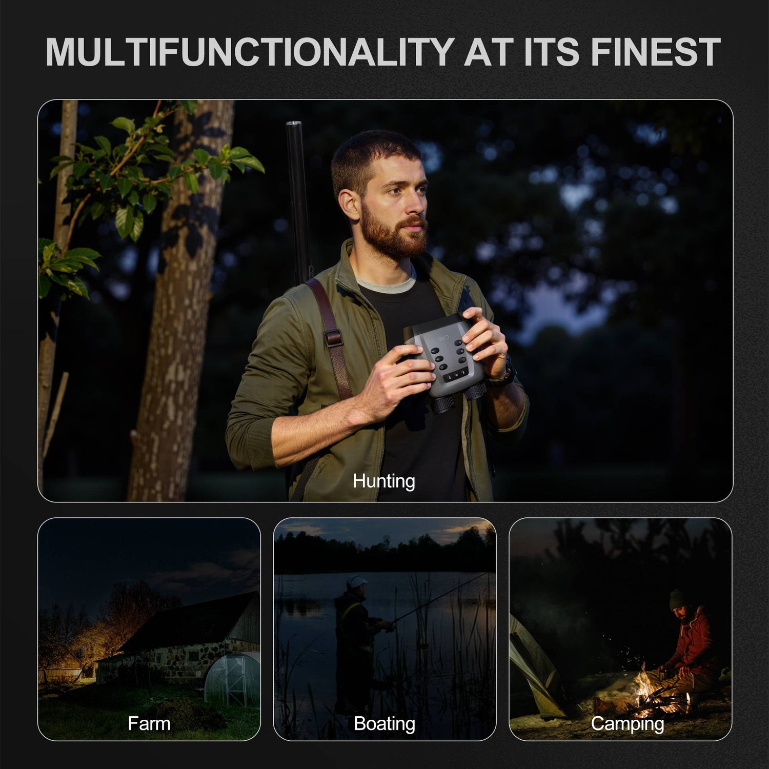 Night Thunder X3 Night Vision Goggles – 4K Binoculars for Adults with 40MP Photo, 8X Zoom, 3